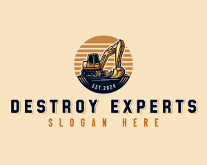 Excavator Demolition Quarry logo