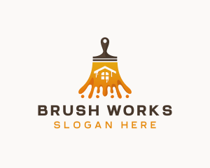 Renovation Paint Brush logo design