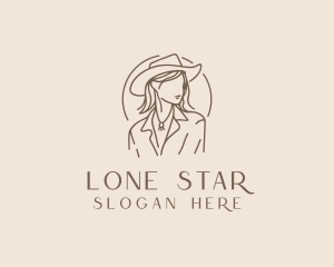 Fashion Western Woman logo design