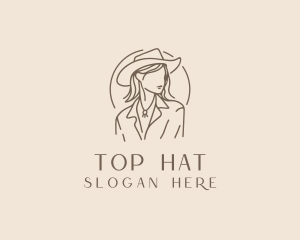 Fashion Western Woman logo design