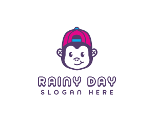 Cute Monkey Cap logo design