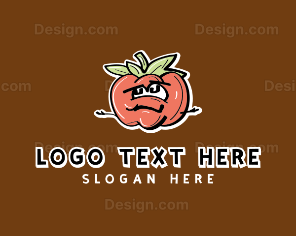 Tomato Food Cartoon Logo