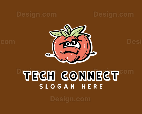 Tomato Food Cartoon Logo