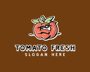 Tomato Food Cartoon logo design