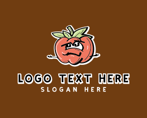 Food - Tomato Food Cartoon logo design