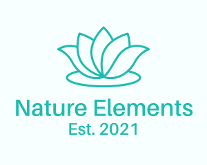 Natural Lotus Flower logo design