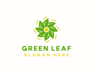 Solar Leaf Fan logo design