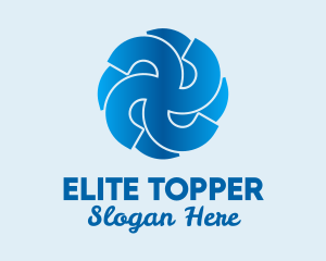 Blue Propeller Air Fan  logo design