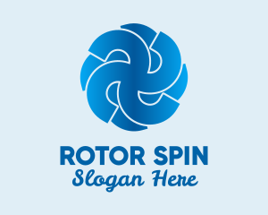 Blue Propeller Air Fan  logo