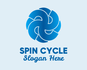 Blue Propeller Air Fan  logo design