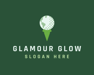 Globe Golf Ball Logo
