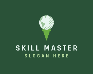 Globe Golf Ball logo design
