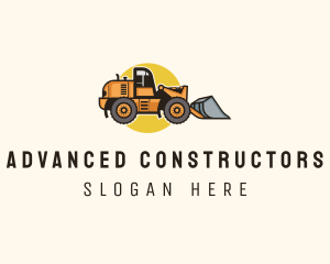 Construction Bulldozer Equipment logo design