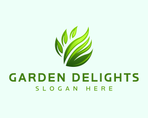 Grass Leaf Lawn  logo design