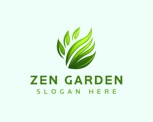 Grass Leaf Lawn  logo design