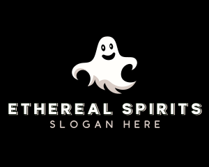 Creepy Halloween Ghost logo design