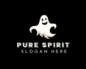 Creepy Halloween Ghost logo design