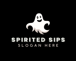 Creepy Halloween Ghost logo design