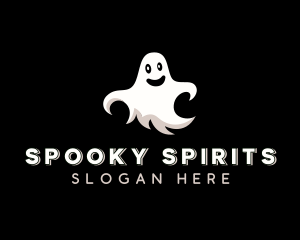 Creepy Halloween Ghost logo