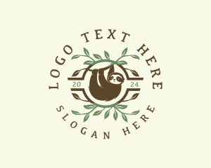 Sloth Wildlife Nature logo