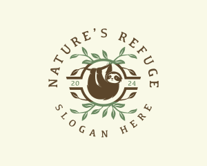 Sloth Wildlife Nature logo