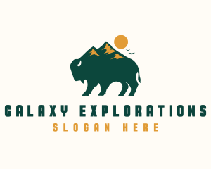 Bison Mountain Adventure logo design