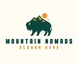 Bison Mountain Adventure logo design