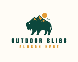 Bison Mountain Adventure logo design