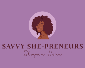 Beauty Afro Woman logo design