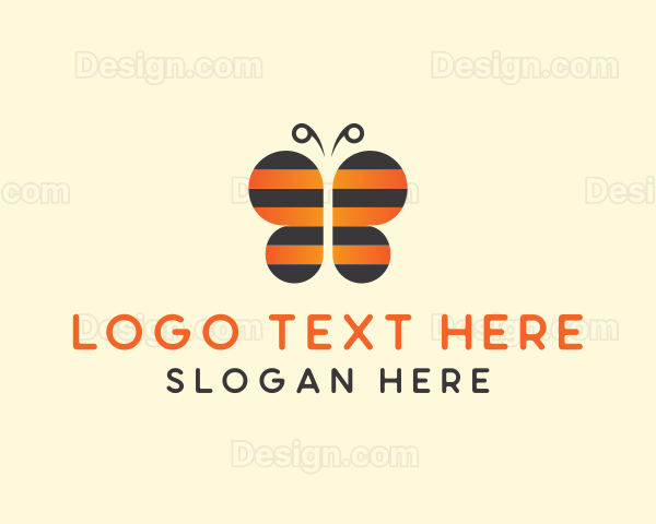 Bee Butterfly Insect Logo