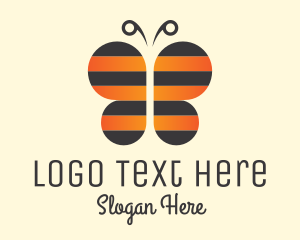 Bee Butterfly Insect Logo