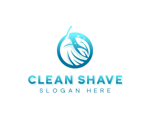 Broom Janitorial Cleaning logo design