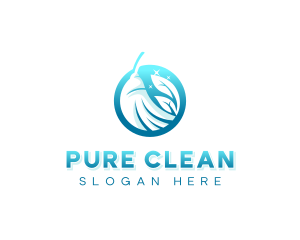 Broom Janitorial Cleaning logo design