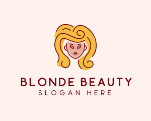 Blonde Hair Salon logo design