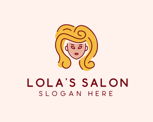 Blonde Hair Salon logo design