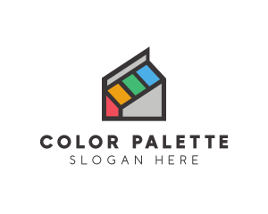 Colorful Ink House logo design