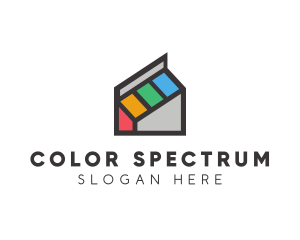 Colorful Ink House logo design