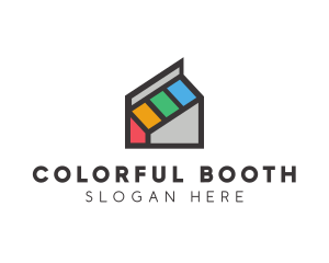 Colorful Ink House logo design