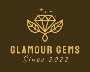 Golden Diamond Plant  logo design