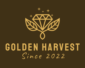 Golden Diamond Plant  logo design