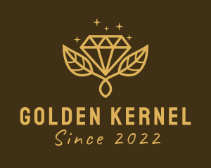 Golden Diamond Plant  logo design