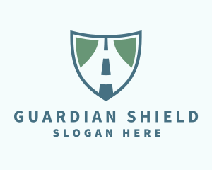 Travel Road Shield logo design