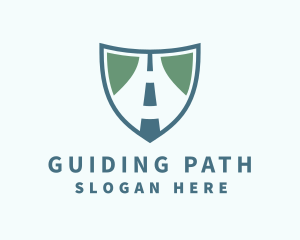 Travel Road Shield logo design