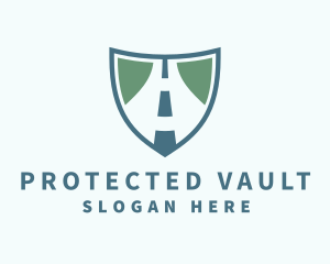 Travel Road Shield logo design