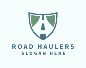 Travel Road Shield logo design