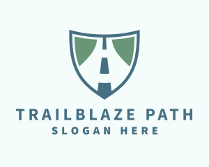 Travel Road Shield logo design