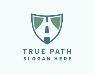 Travel Road Shield logo design