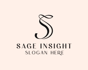 Upscale Boutique Salon Letter S logo design