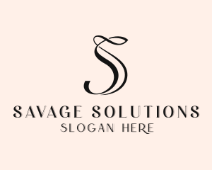 Upscale Boutique Salon Letter S logo design