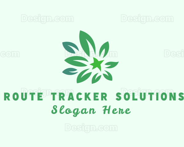 Green Natural Leaves Logo